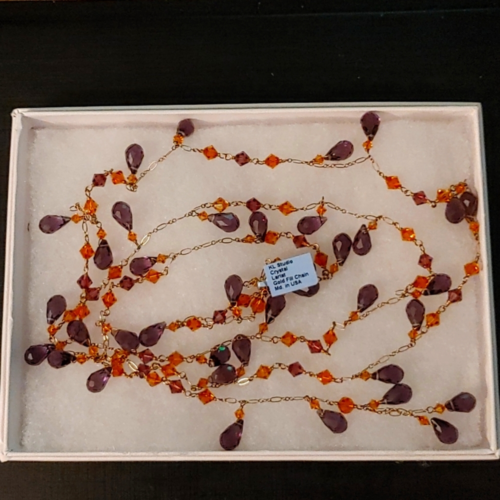 Lariat gold filled necklace